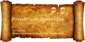 Porpáczi Domitilla névjegykártya
